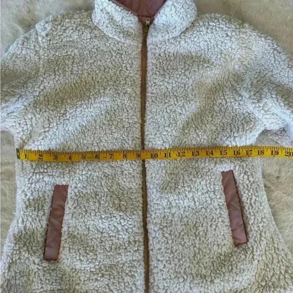 Love Tree reversible Sherpa pockets on both sides size medium dusty rose - Picture 10 of 12